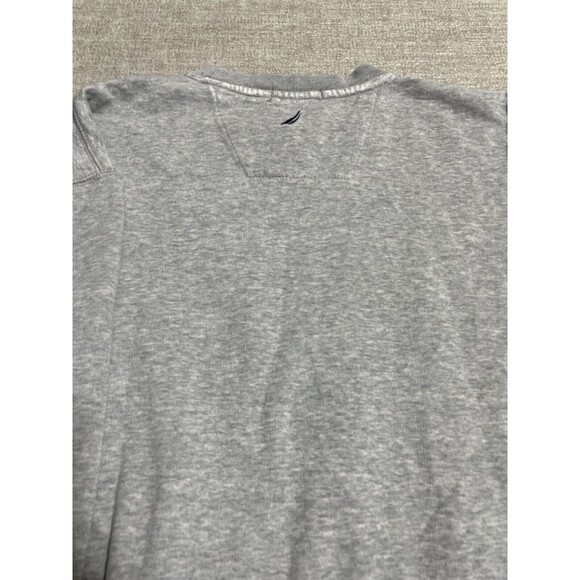 Nautica Sweater Men's Medium Gray Long Sleeve Pullover Cotton - Picture 10 of 10